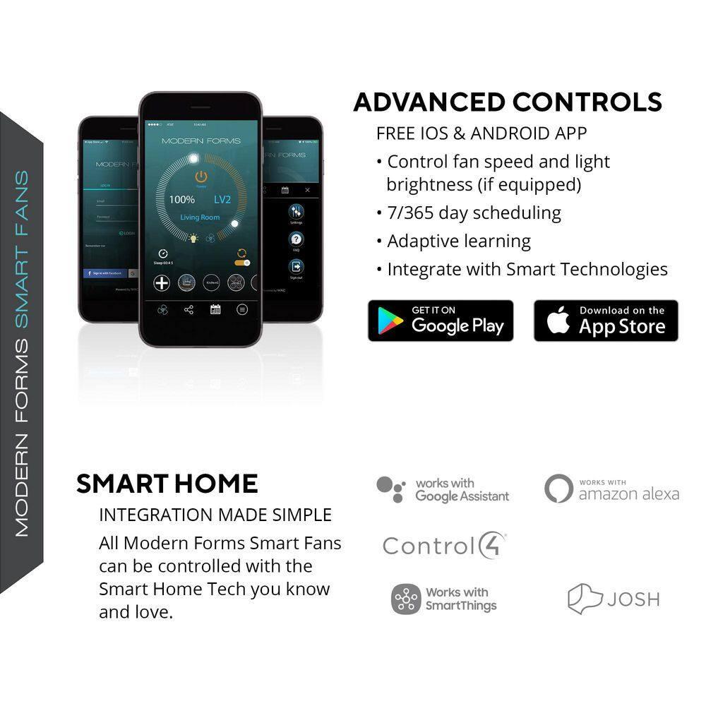 Torque Indoor/Outdoor 3-Blade Smart Ceiling Fan 70" and Remote Control, Works With Alexa and iOS or Android App