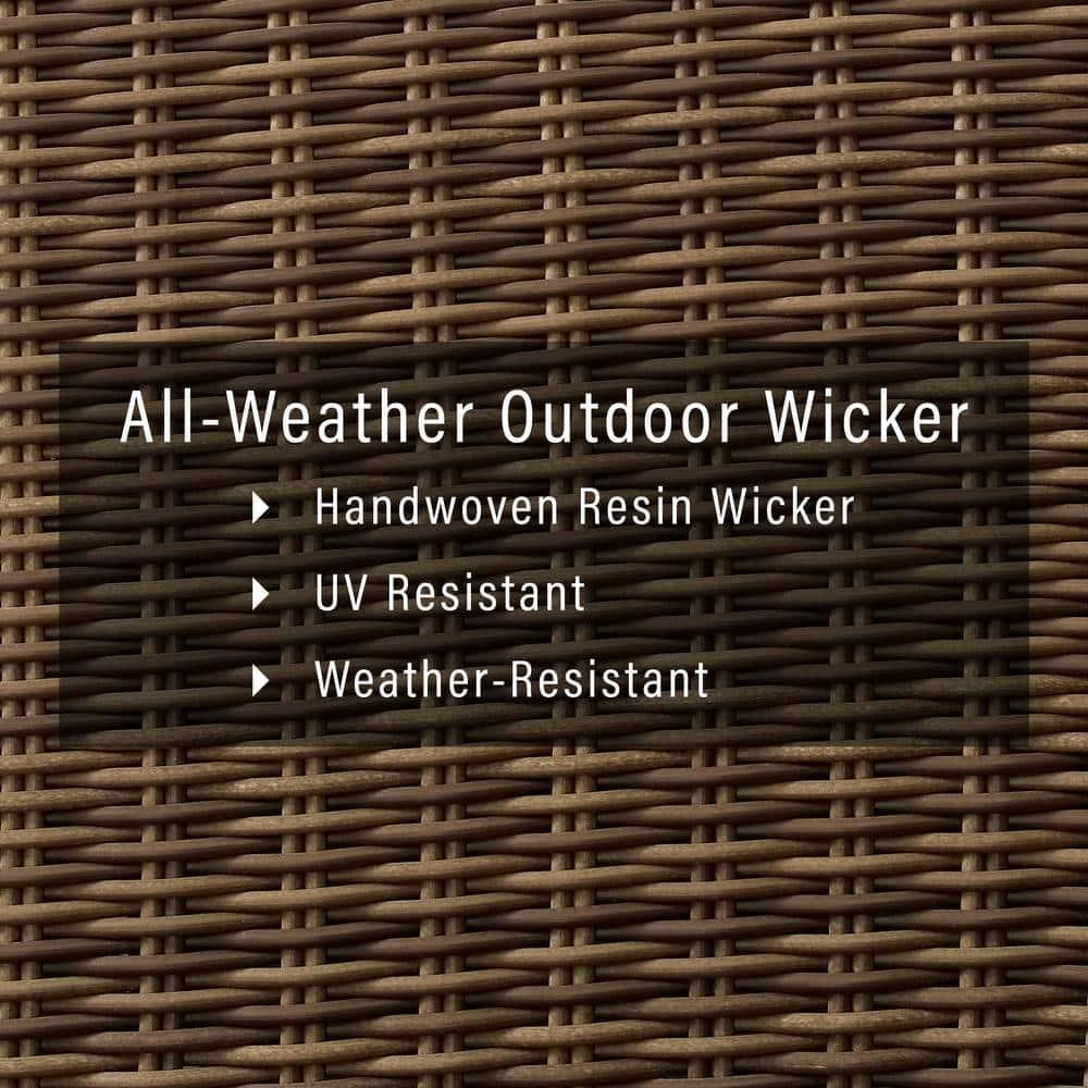 2pk Bradenton Steel Outdoor Swivel Rocking Chairs White/Weathered Brown - Crosley