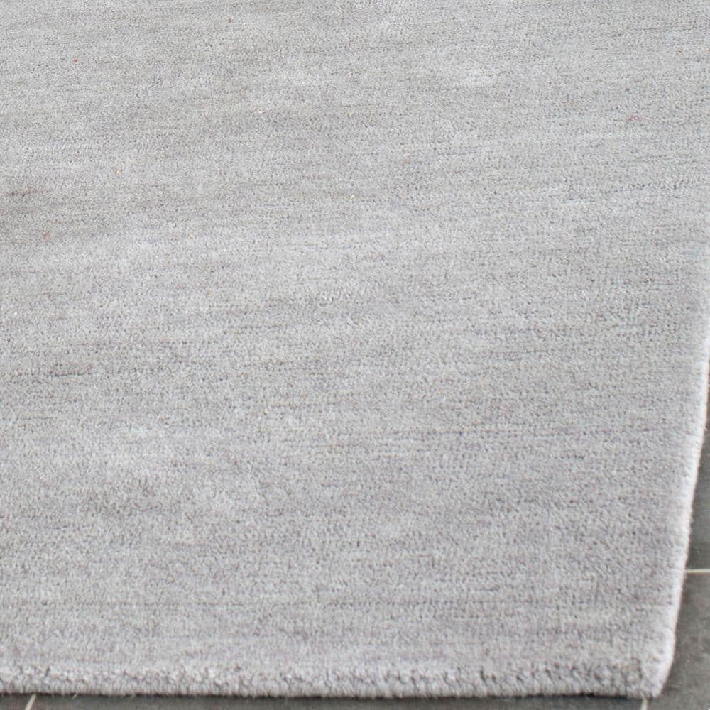 SAFAVIEH Himalaya Rachelle Solid Wool Area Rug, Grey, 9' x 12'