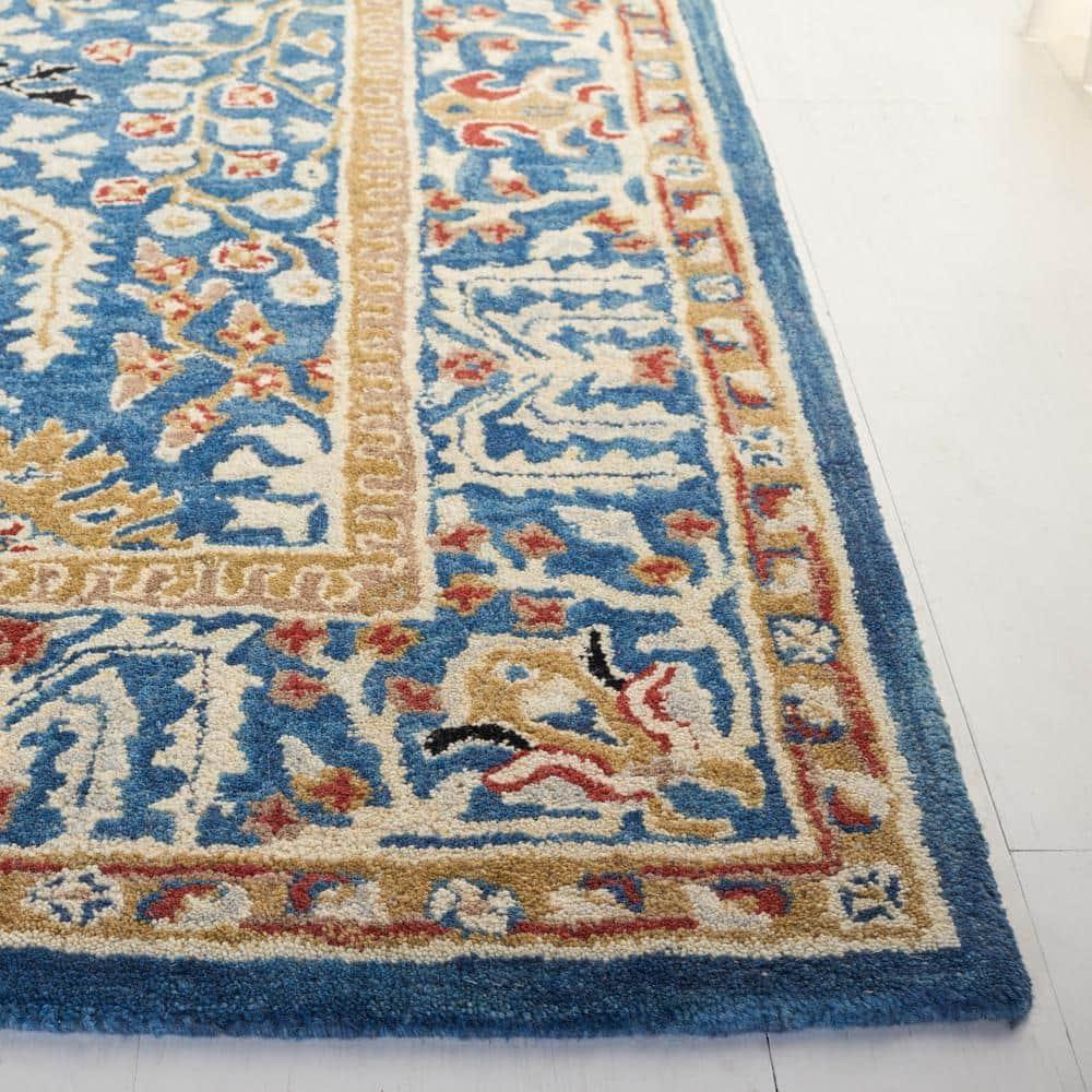 Antiquity AT64 Hand Tufted Area Rug - Dark Blue/Multi - 3'x5' - Safavieh.
