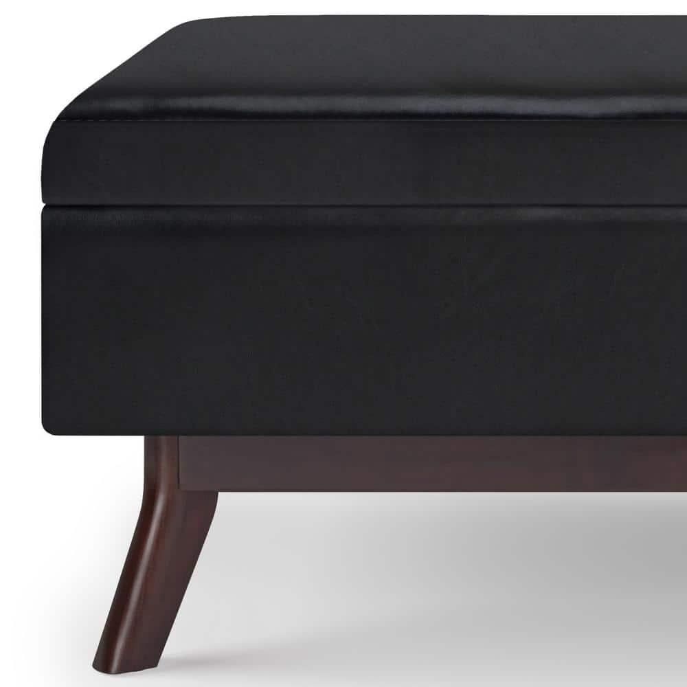 Simpli Home Owen Faux Leather Ottoman