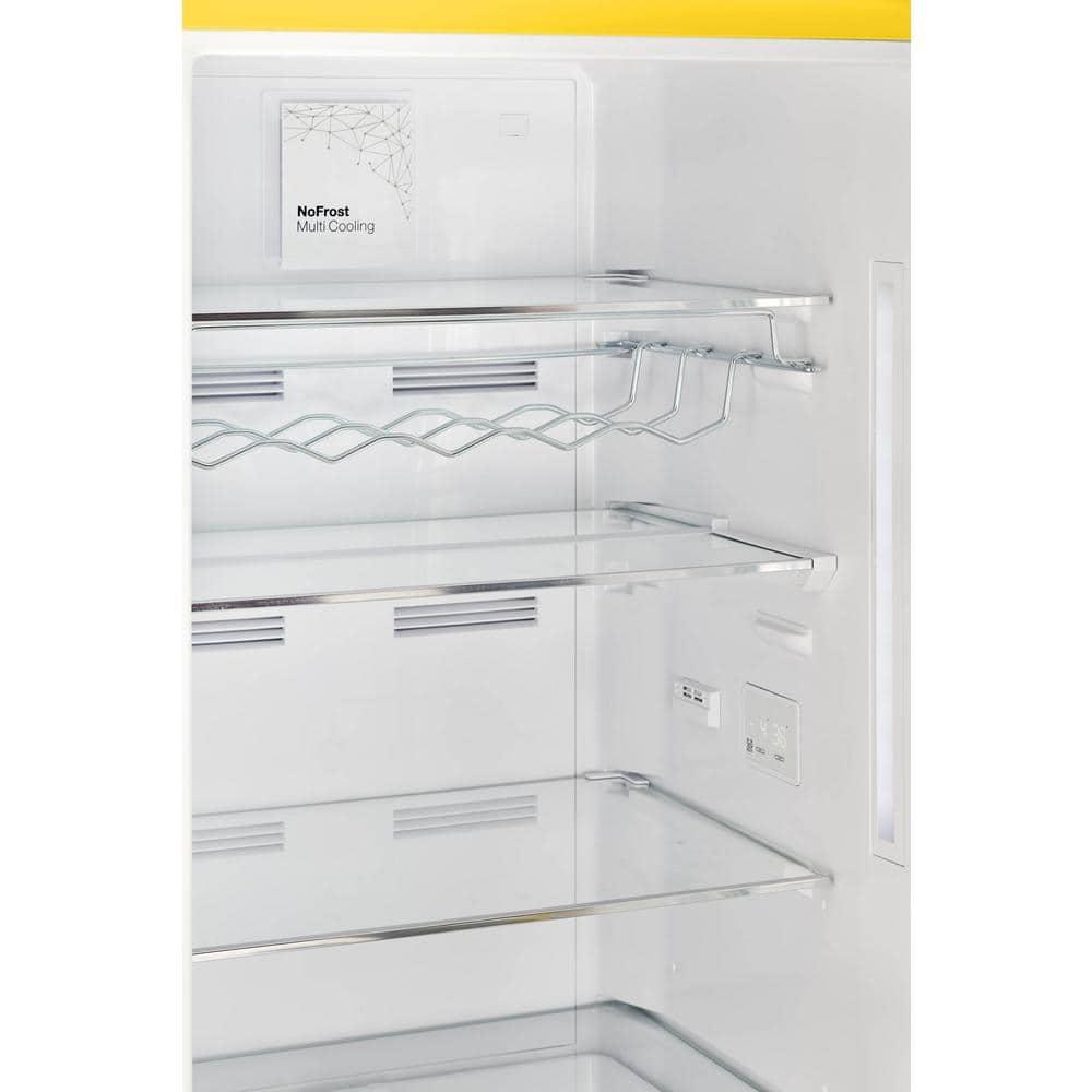 Unique Appliances Classic Retro 24 In 12 Cu.ft Bottom Mount Fridge Auto Defrost, Energy Star Certified, Counter Depth UGP-340L Y AC