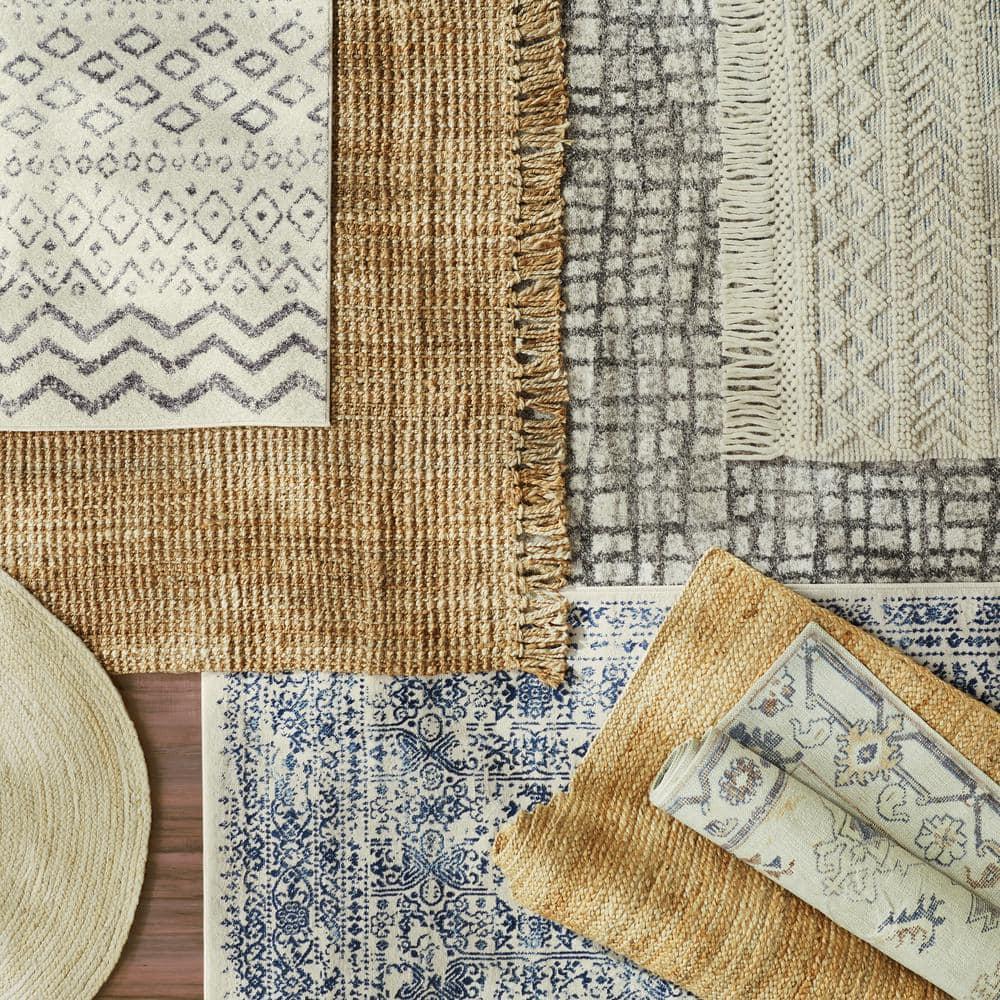 nuLOOM Rigo Hand Woven Farmhouse Jute Area Rug, 5' x 8', Natural