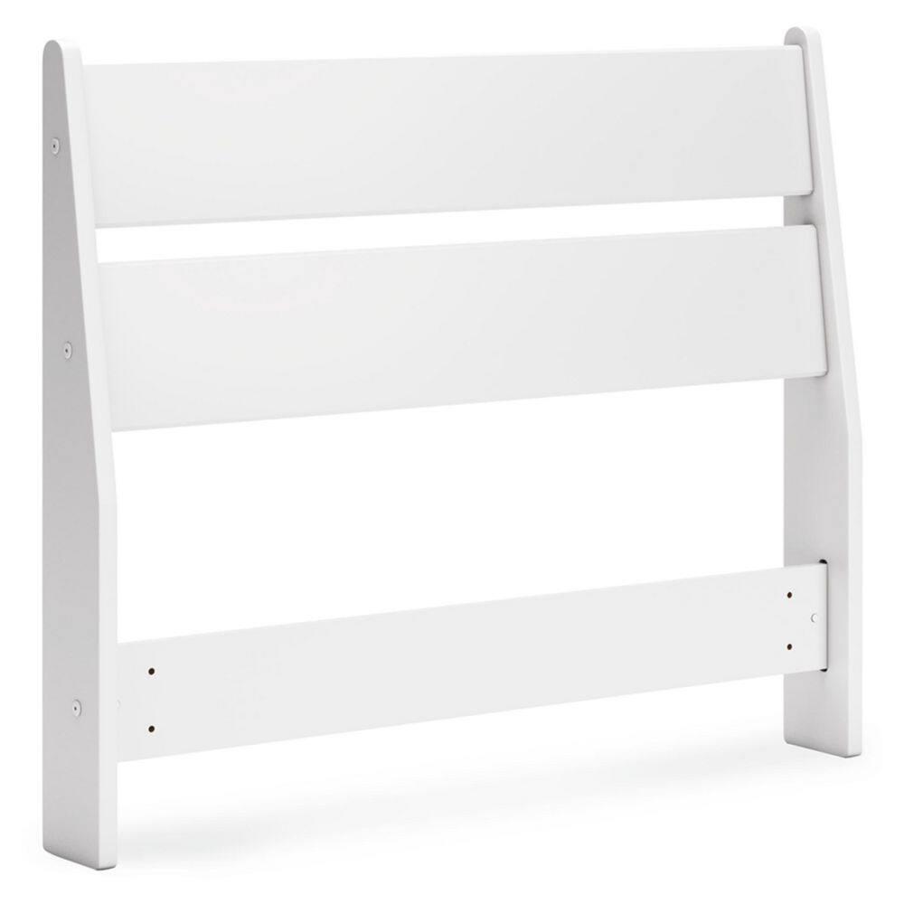 Signature Design by Ashley Socalle Twin Panel Headboard in Matte White Finish