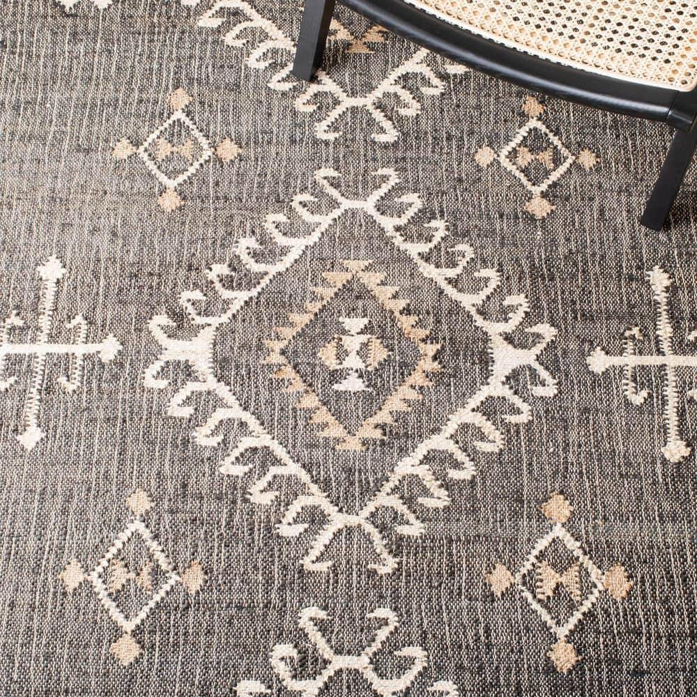 Kilim KLM762 Hand Woven Runners - Black/Ivory - 2'3"x11' - Safavieh