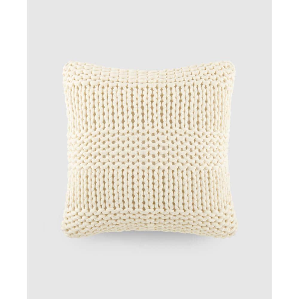 Becky Cameron Cozy Chunky Knit Acrylic Decor Throw Pillow