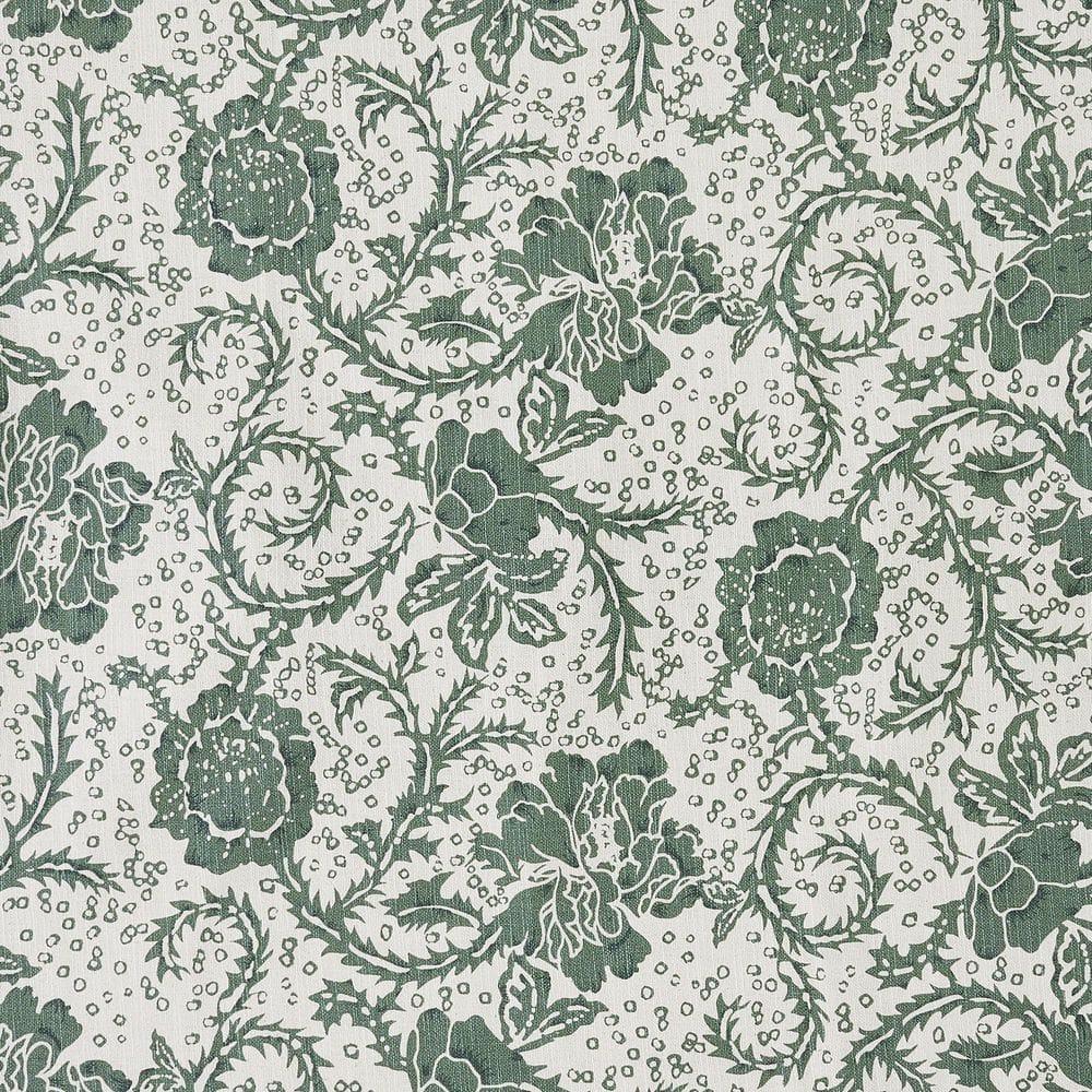 VHC Brands Dorset, Farmhouse Prairie Curtain Panels, Floral, Green, 63x36x18, Set of 2