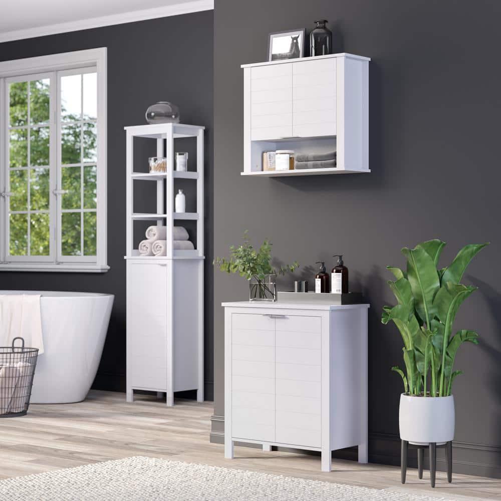 RiverRidge Home RiverRidge Madison Two-Door Bathroom and Laundry Wall Mount Storage Medicine Cabinet with Fixed and Adjustable Shelf