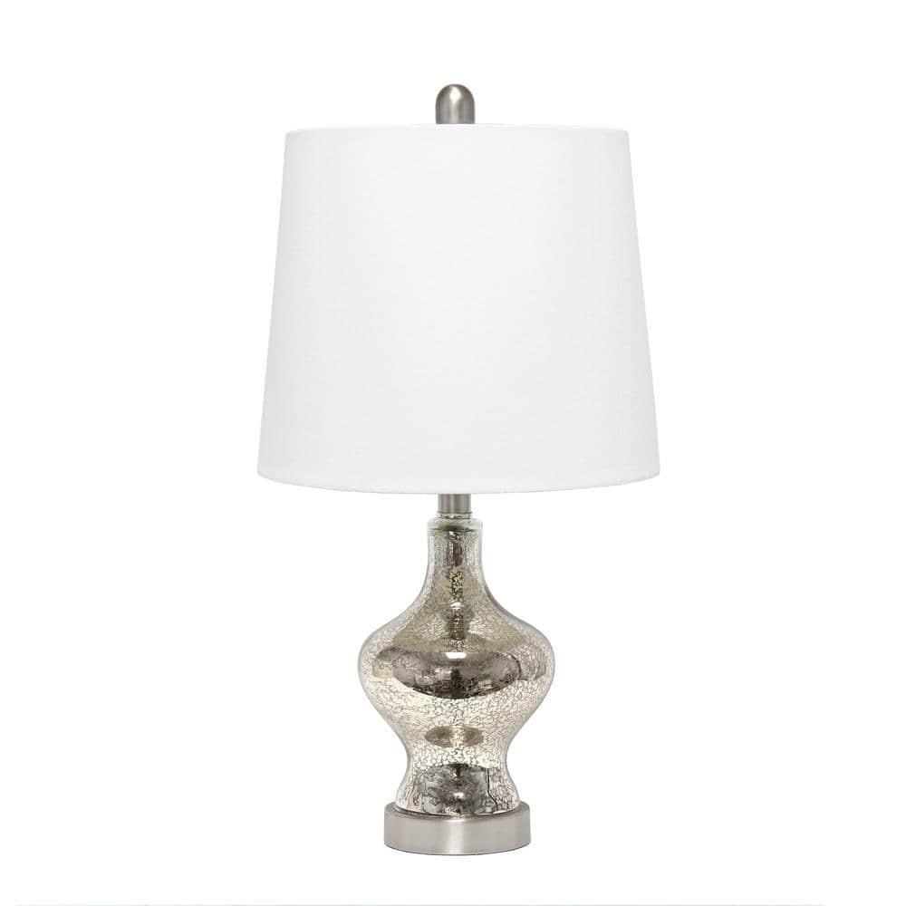 Elegant Designs Modern Glass Gourd Shaped Table Lamp - Mercury