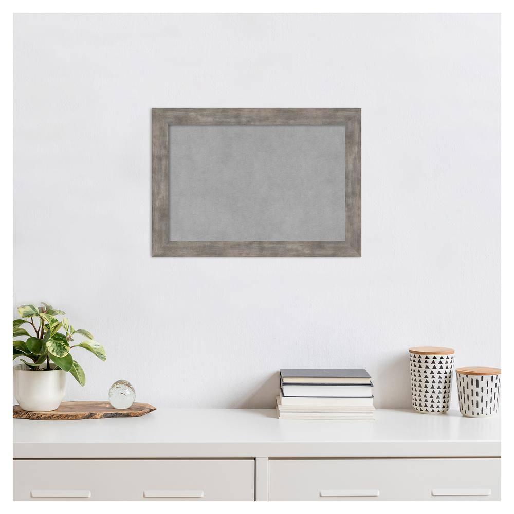 Amanti Art Marred Pewter Framed Magnetic Board 21 x 15 in.