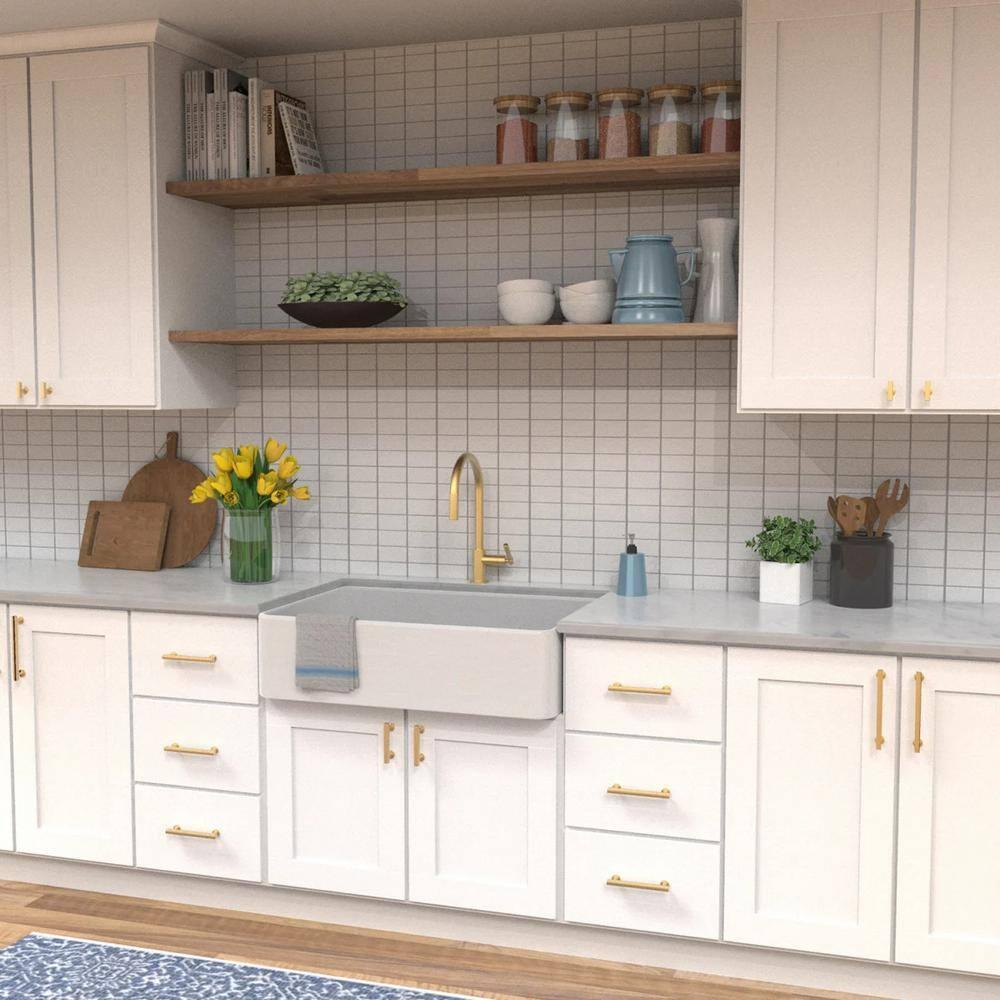 Woodward Kitchen Cabinet Handles, Solid Core Drawer Pulls for Cabinet Doors, 3 3/4"