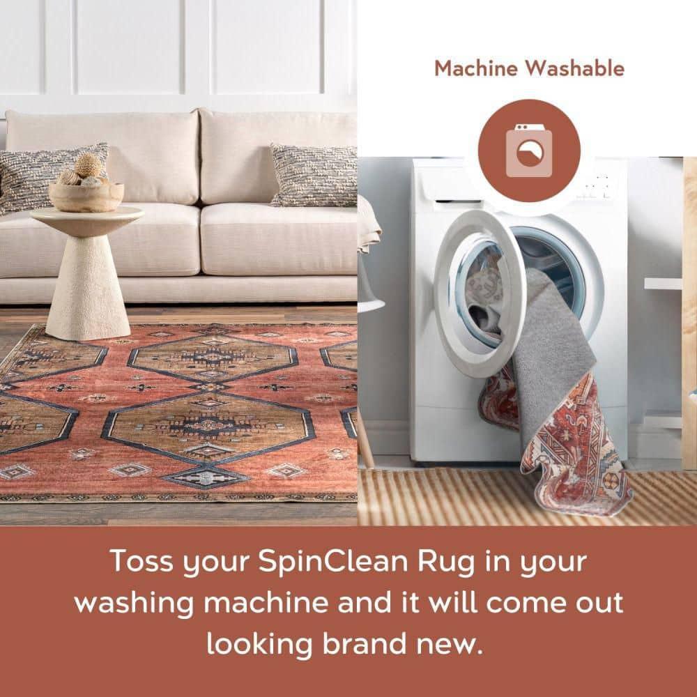 Nuloom Jordan Medallion 3x5 Machine Washable Accent Indoor Area Rug for Living Room Bedroom Dining Room Entryway Kitchen, Grey/Ivory