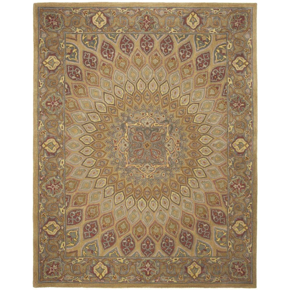 Heritage HG914 Hand Tufted Area Rug - Light Brown/Grey - 8'x10' - Safavieh.