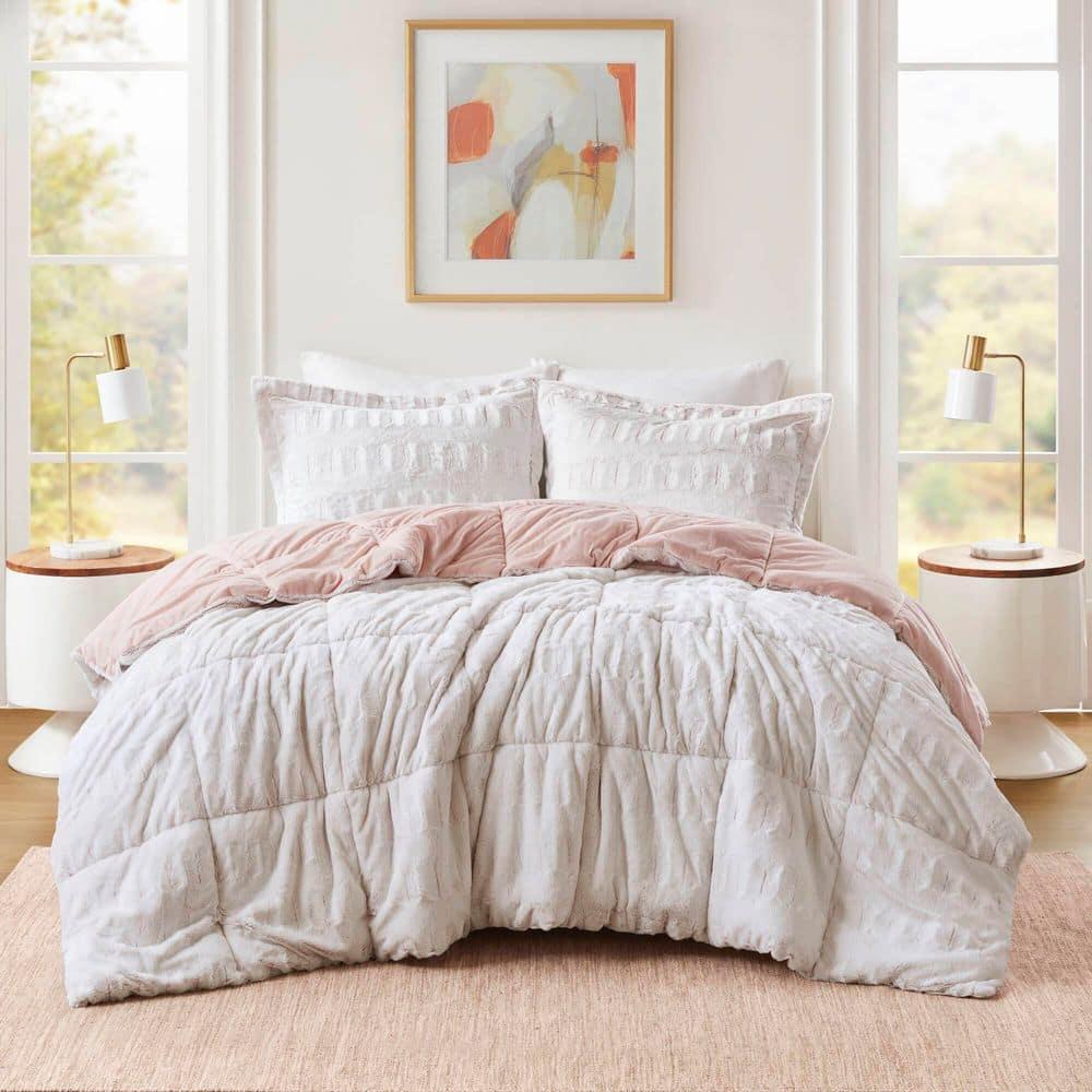 Madison Park Gia Back Print Long Fur Comforter Mini Set