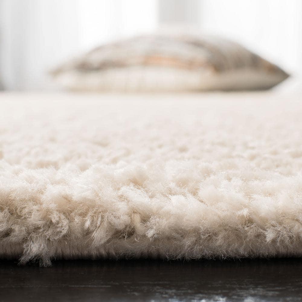 August Shag 900 AUG900 Power Loomed Indoor Area Rug - Beige - 4'x6' - Safavieh