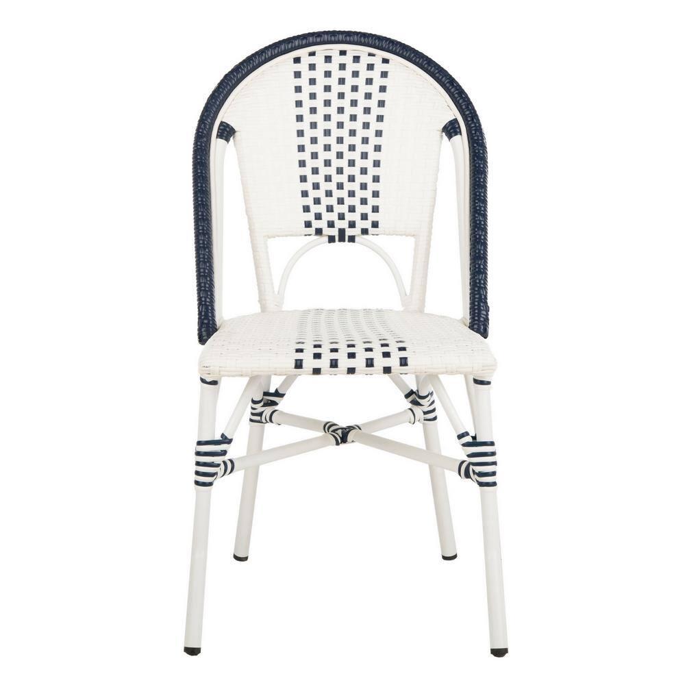 Zoya Chair (Set Of 2) - Indoor/Outdoor - PAT4037 - Blue/White - Safavieh