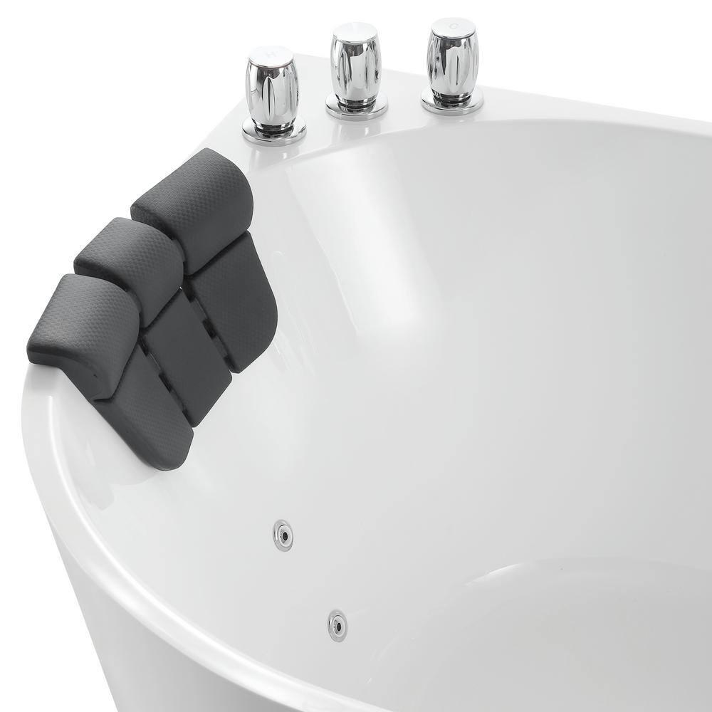 67'' x 33.5'' Freestanding Whirlpool Plastic / Acrylic Bathtub with Faucet