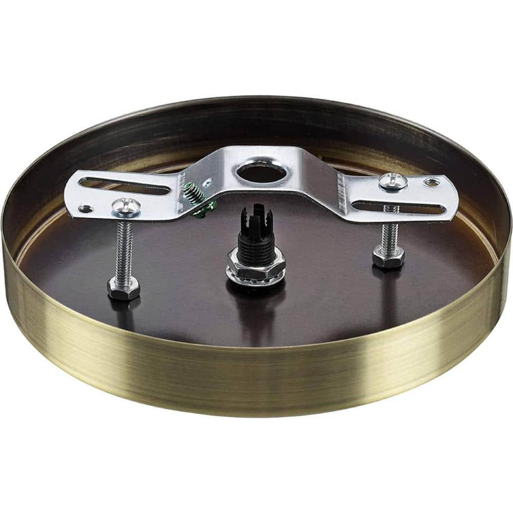 Aspen Creative 21512-22 Canopy Kit, 5-1/8"D, 7/16" Center Hole, Matte White, 2PK