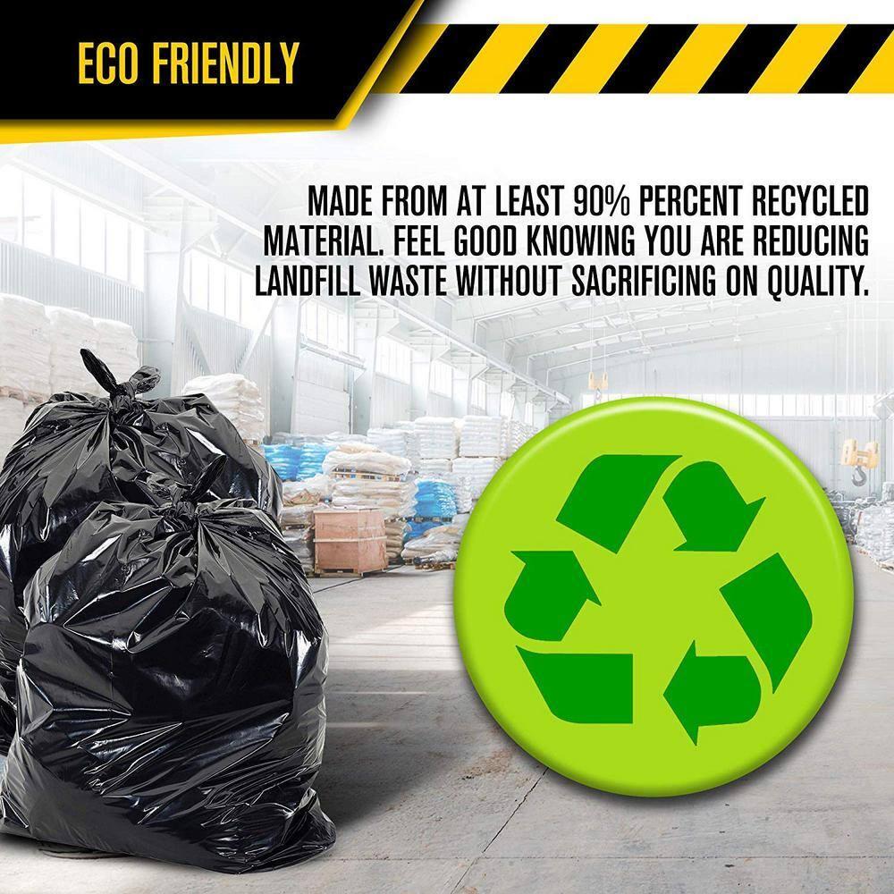 45 Gal. 2 Mil (eq) Black Trash Bags 40 in. x 46 in. Pack of 50 for Janitorial, Industrial and Hospitality