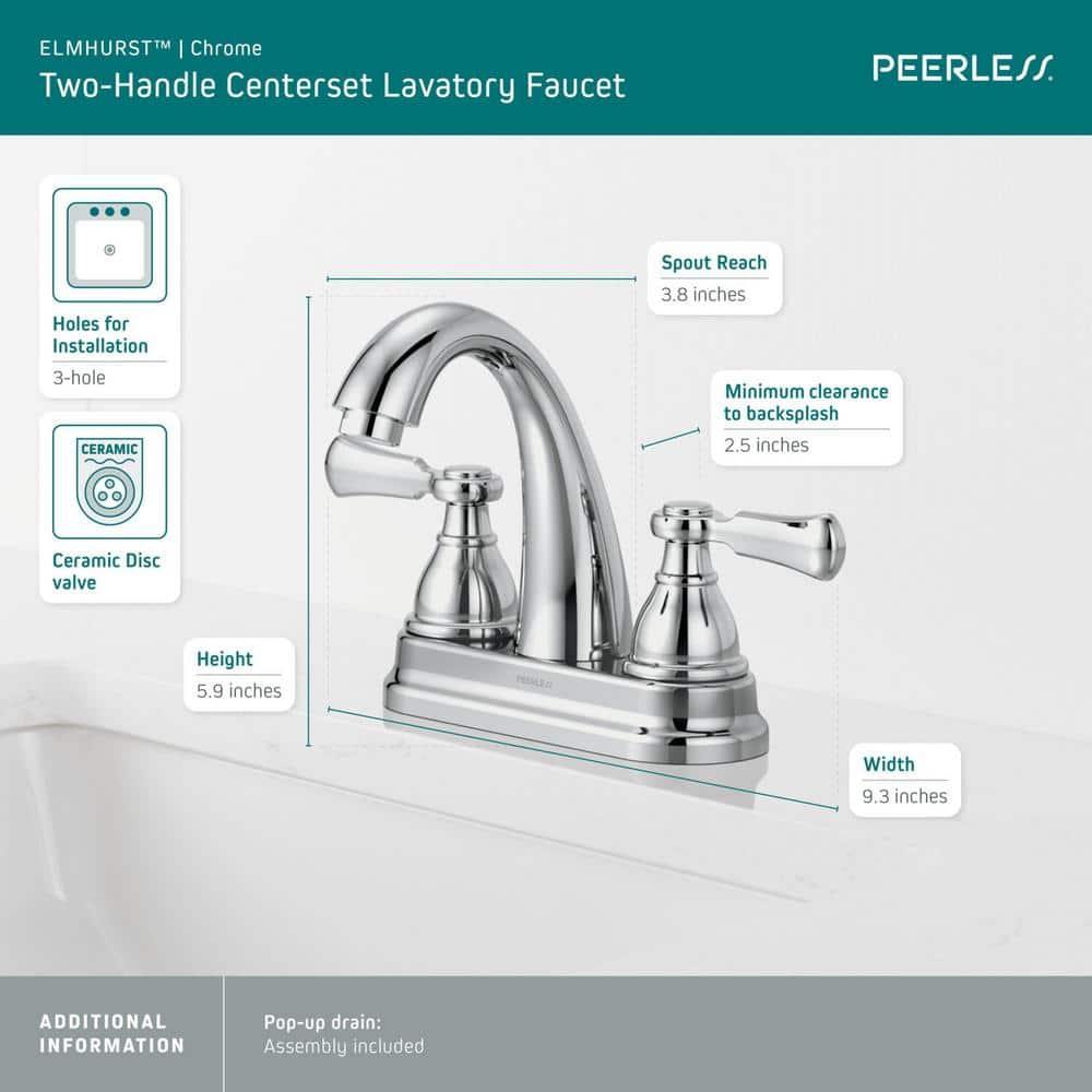 Elmhurst Centerset 2-handle Bathroom Faucet with Drain Assembly