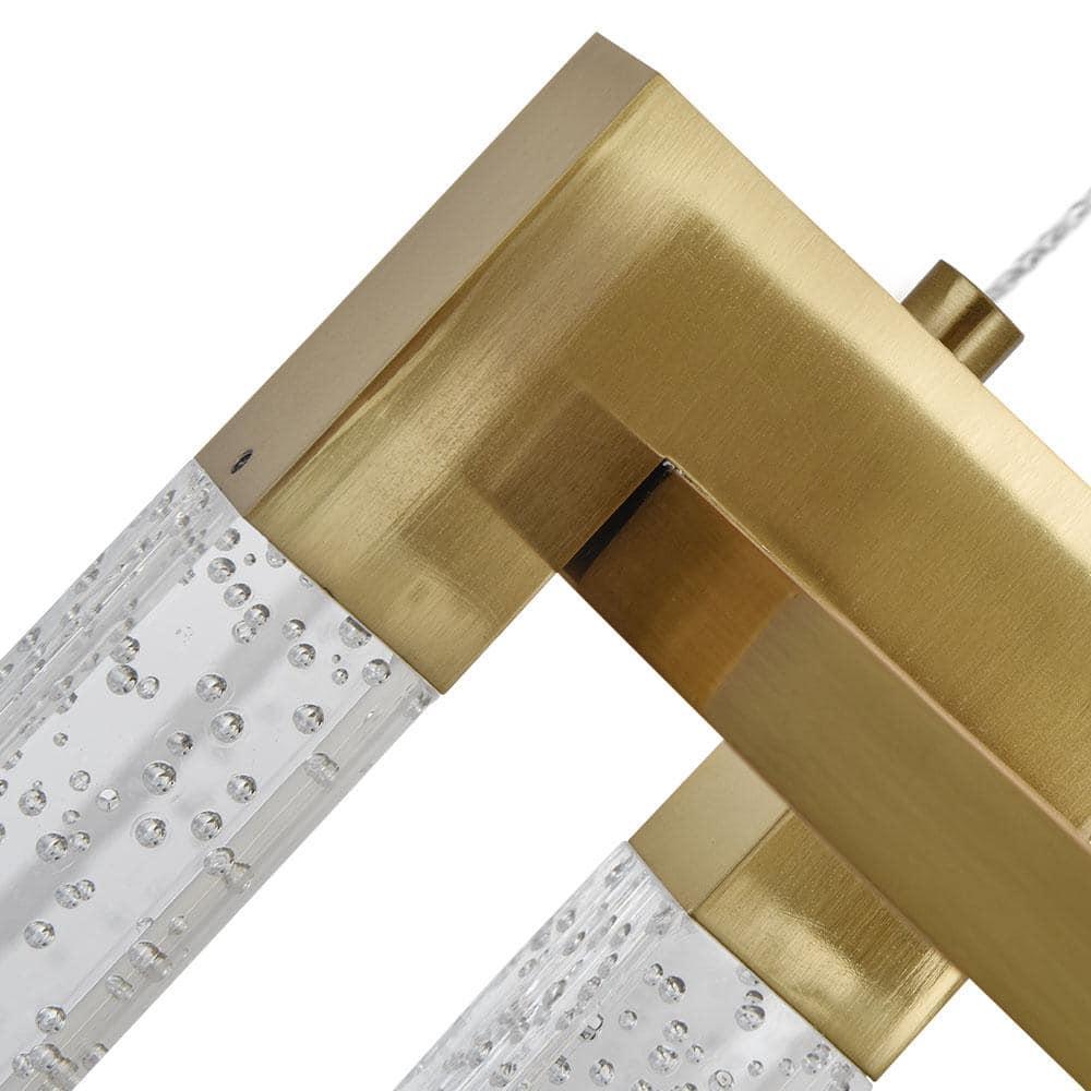 Sorrento 27-in Ring 9-Light Height Adjustable ETL Certified Integrated LED Circular Chandelier