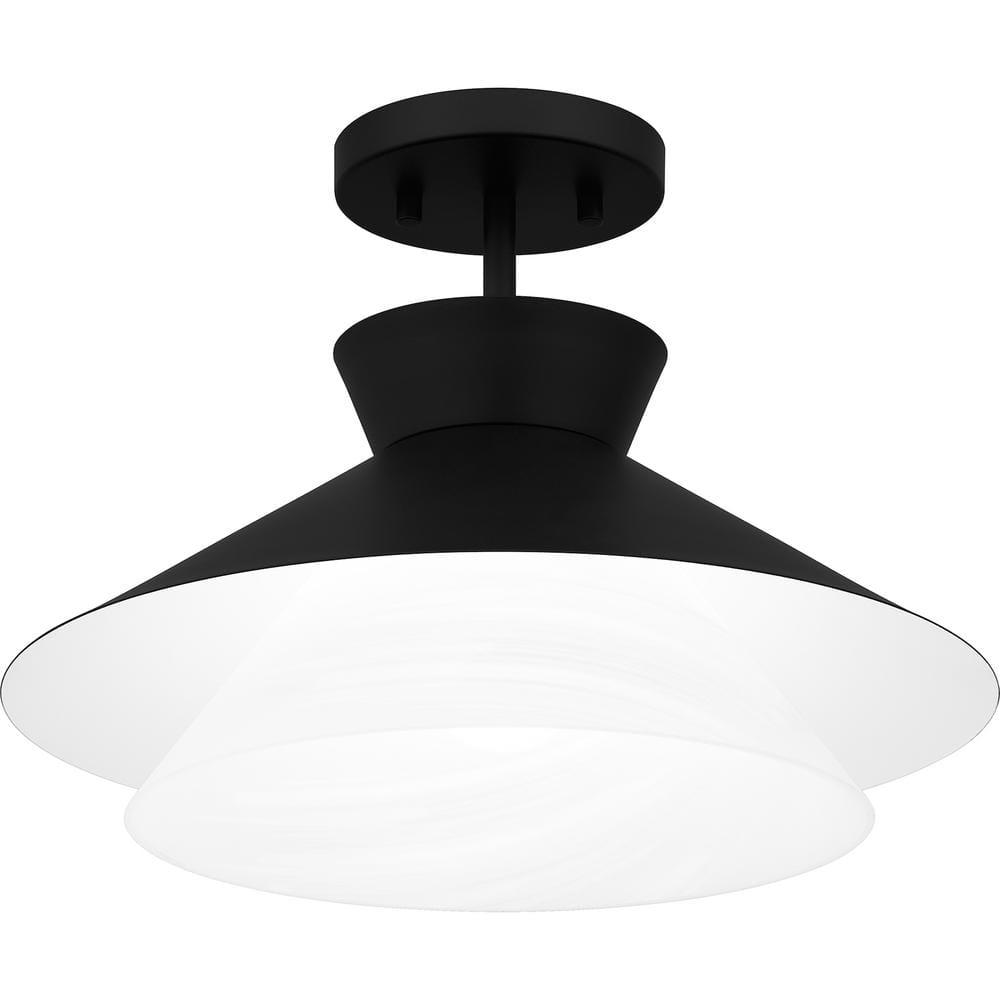 Quoizel Lighting 1 - Light Semi-Flush Mount in  Matte Black