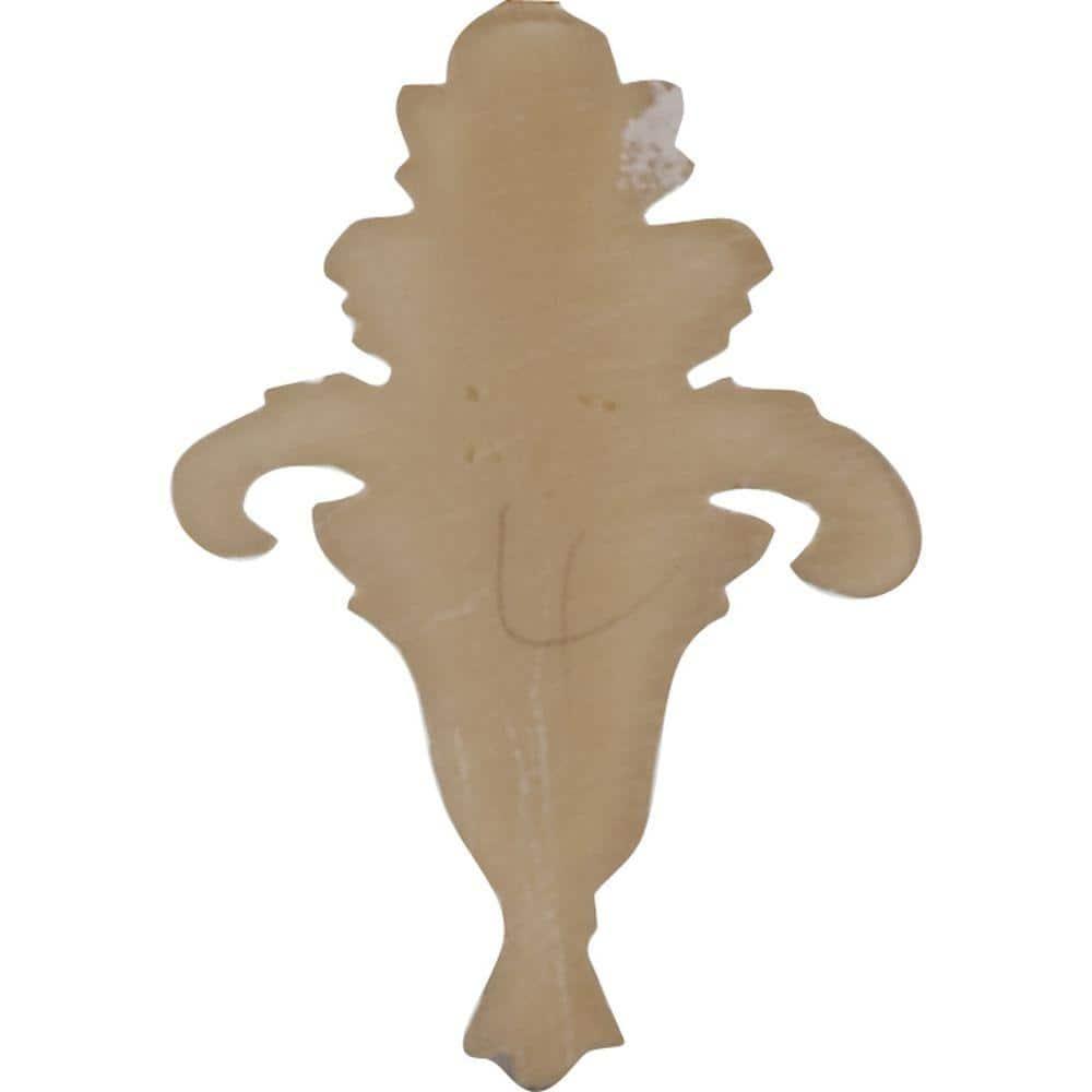 Small Primed Polyurethane Foliage Onlay Accent Piece