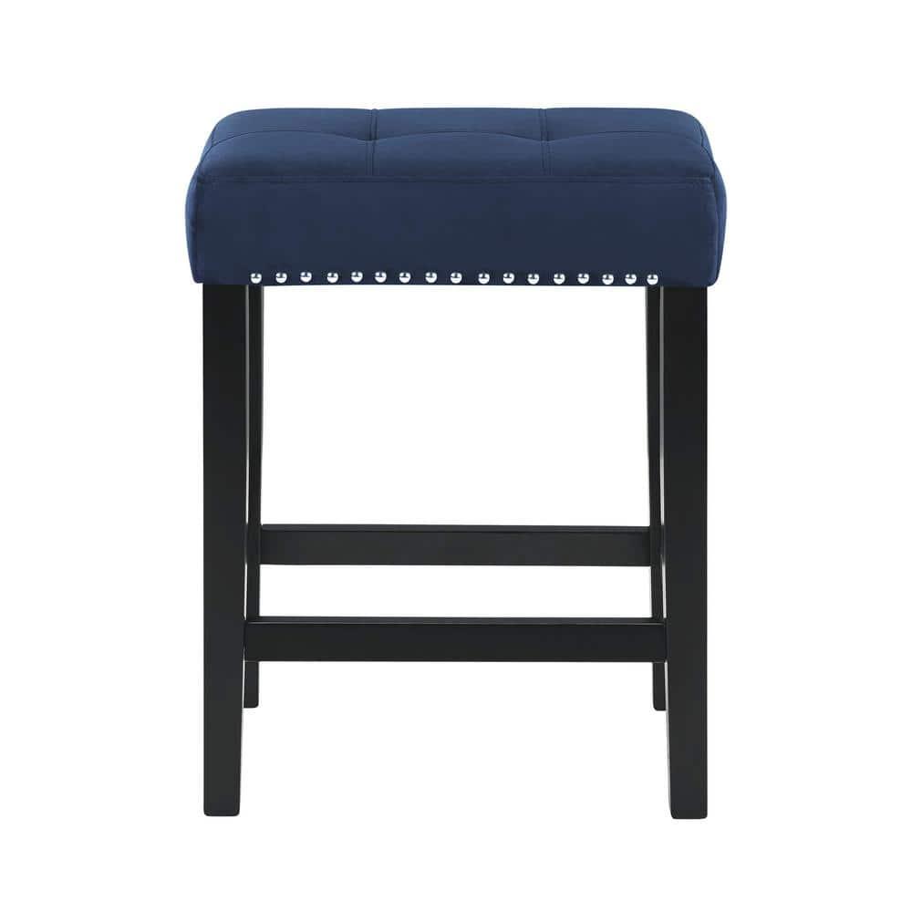 New Classic Furniture Celeste 4-Piece Faux Marble & Wood Bar Set in Blue