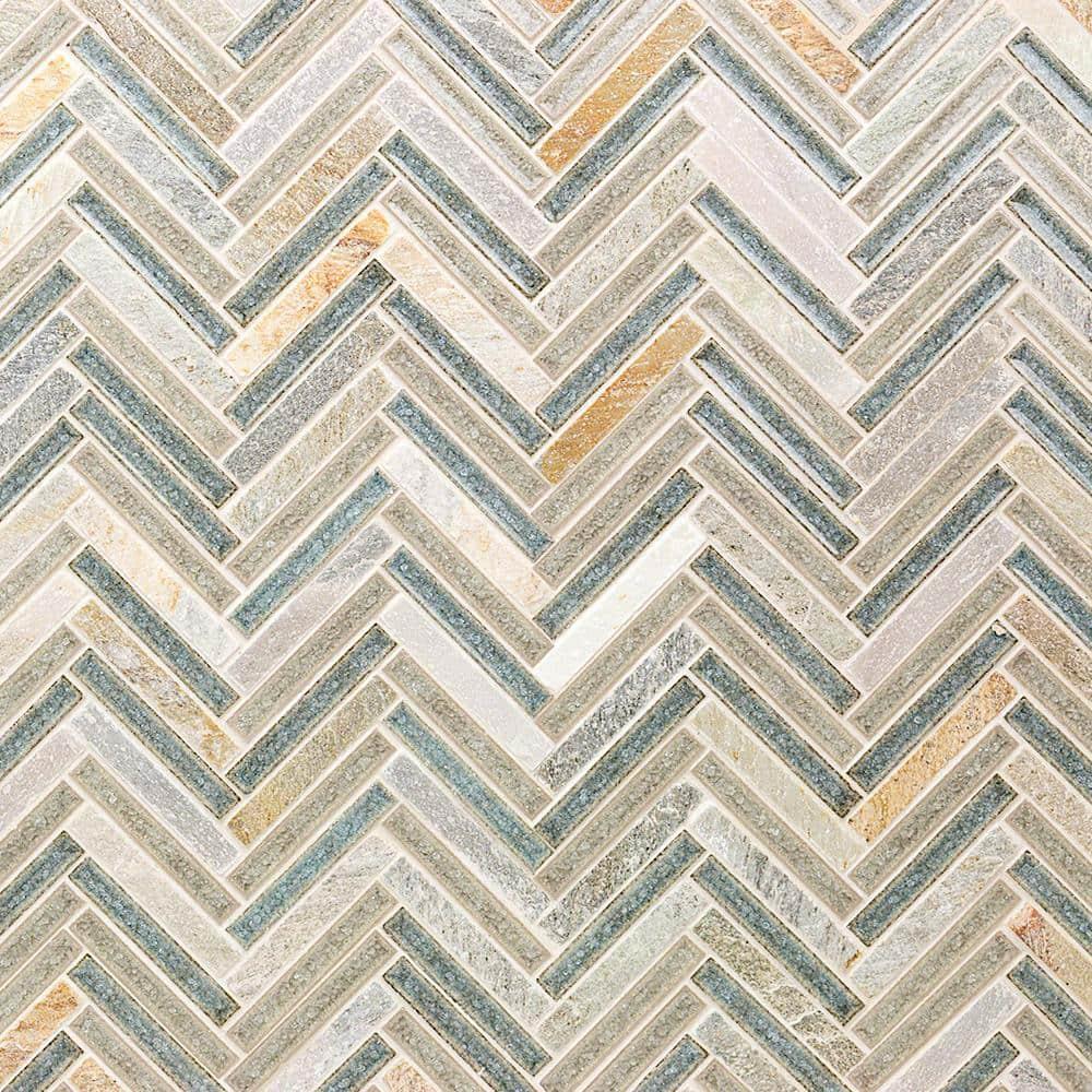 Roman 0.56" x 4" Marble Herringbone Mosaic Wall Tile