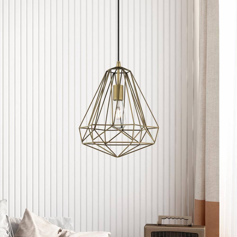 Livex Lighting Knox 1 - Light Pendant in  Antique Brass