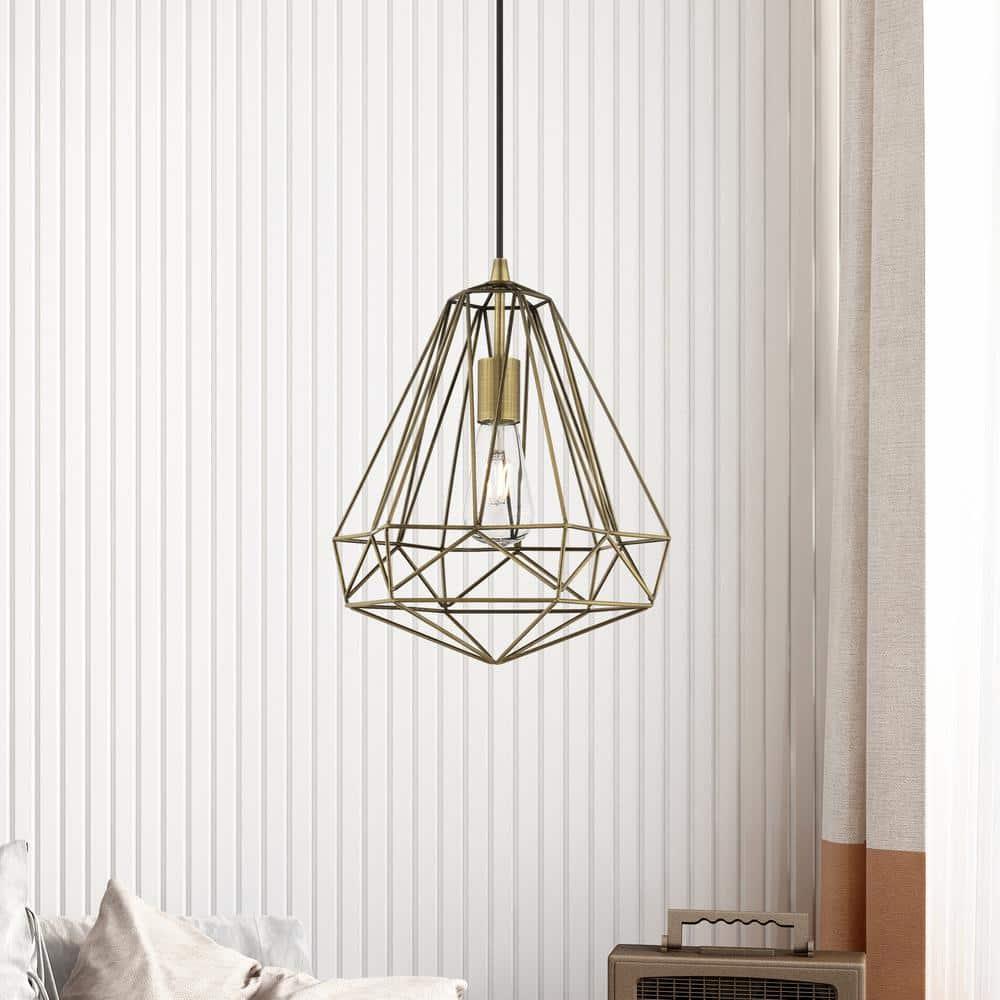 Livex Lighting Knox 1 - Light Pendant in  Antique Brass
