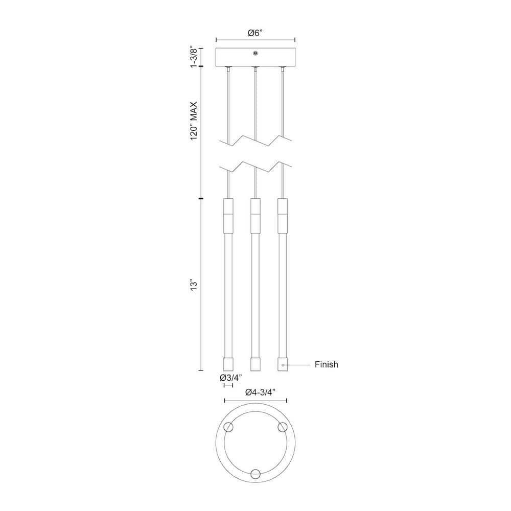 Motif 3-Light LED Pendant Light
