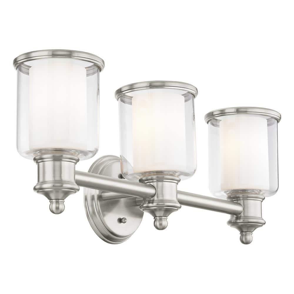 Livex Lighting Middlebush 3 - Light Vanity in  Brushed Nickel