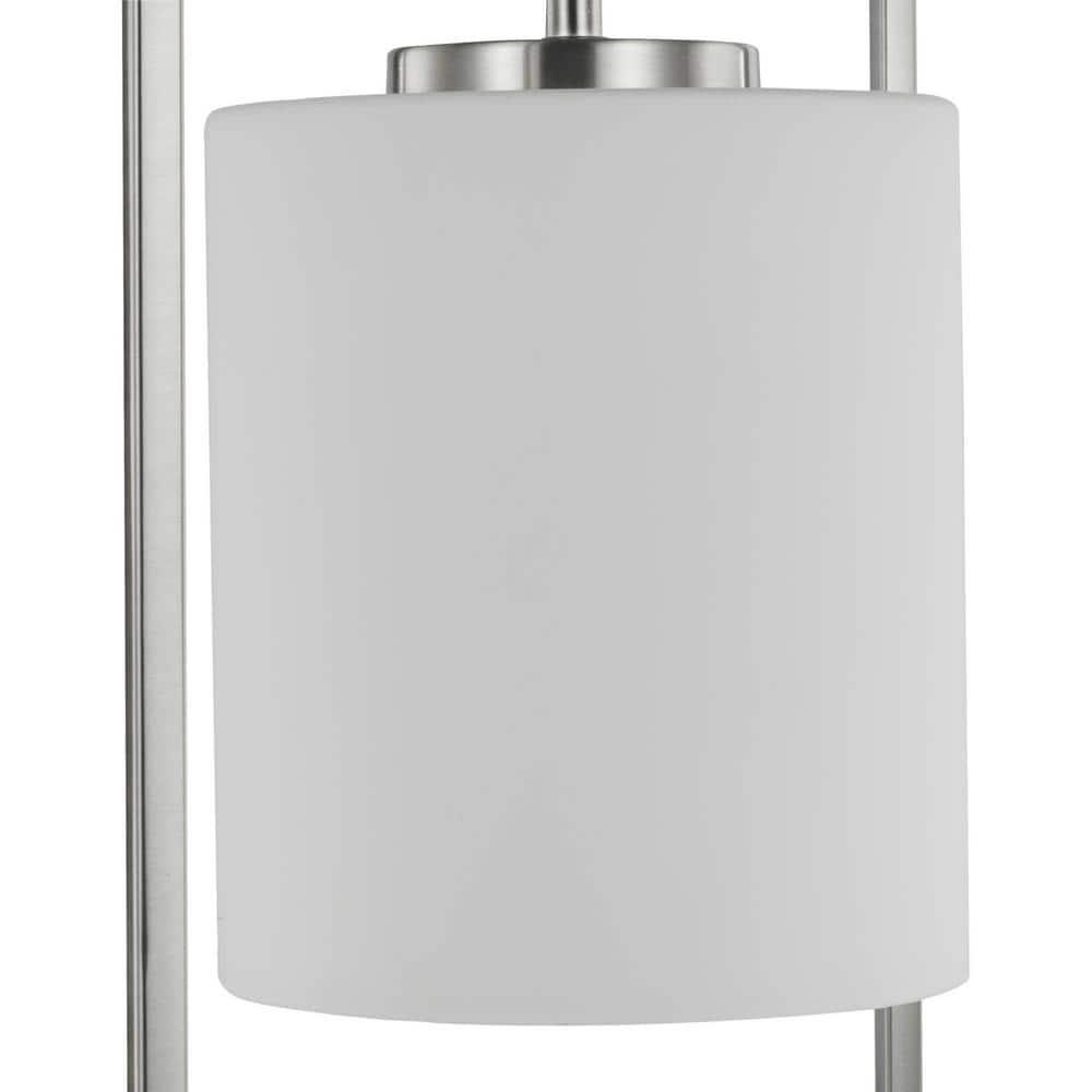 Progress Lighting Chadwick 1-Light Mini-Pendant, Brushed Nickel, Opal Glass Shade