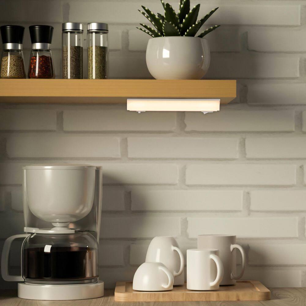 Maxxima 9 in. LED Under Cabinet Light, Hardwired, 270 Lumens, 5 CCT 2700K - 5000K, White, On/Off Switch