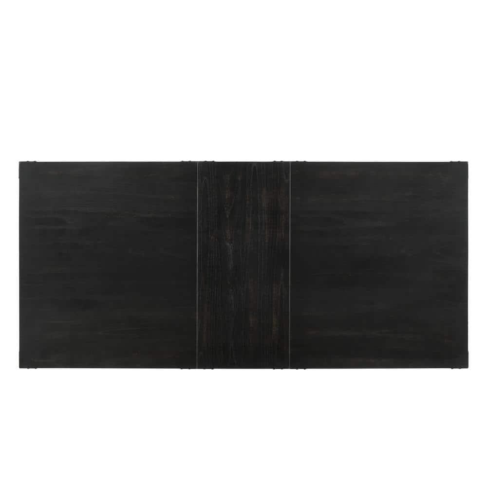 Morland Dining Table Vintage Black - Acme Furniture: Rectangular, Non-Extension, Seats 6