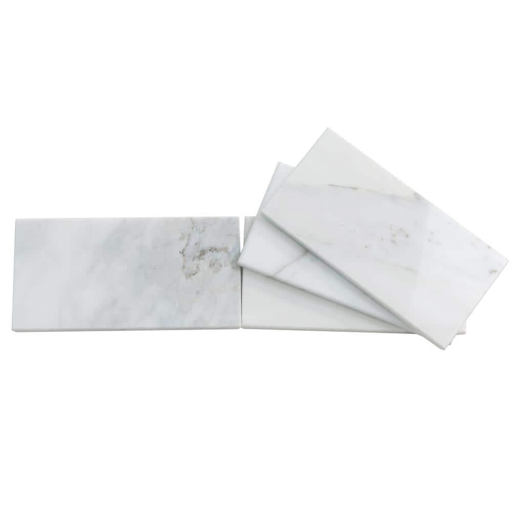 3" x 6" Marble Look Subway Wall & Floor Tile