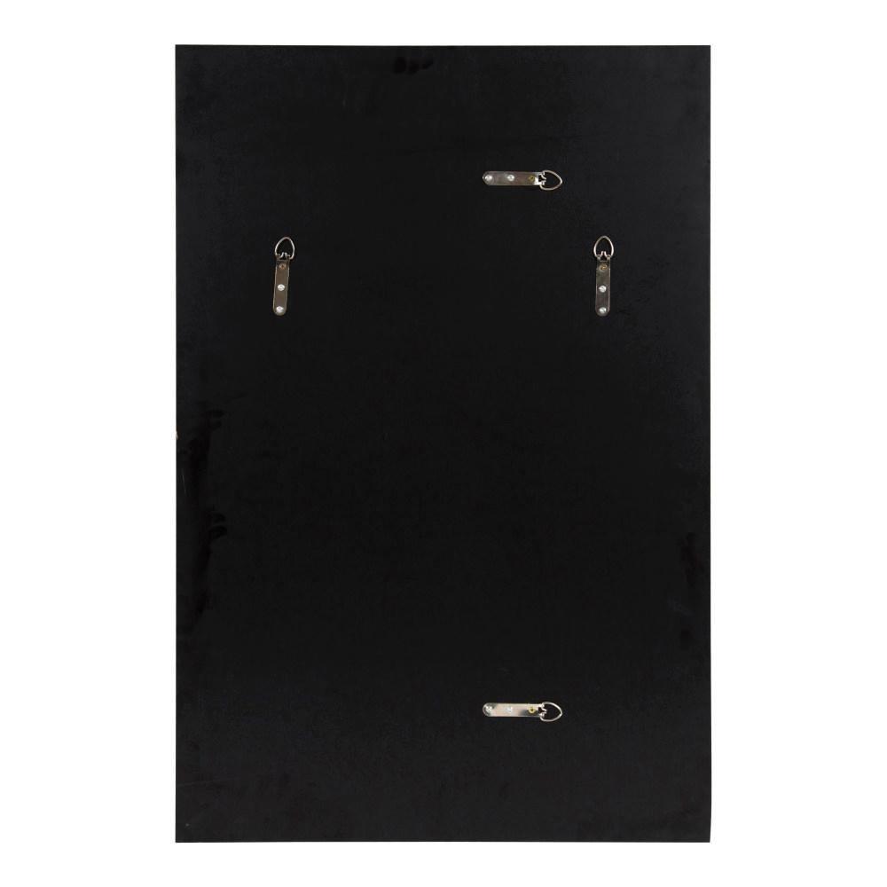 Kate and Laurel Denault Traditional Framed Windowpane Mirror, 24 x 36 Black