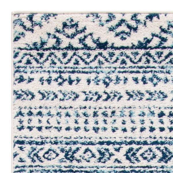 Tulum TUL272 Power Loomed Runner Rug - Ivory/Navy - 2'x21' - Safavieh.