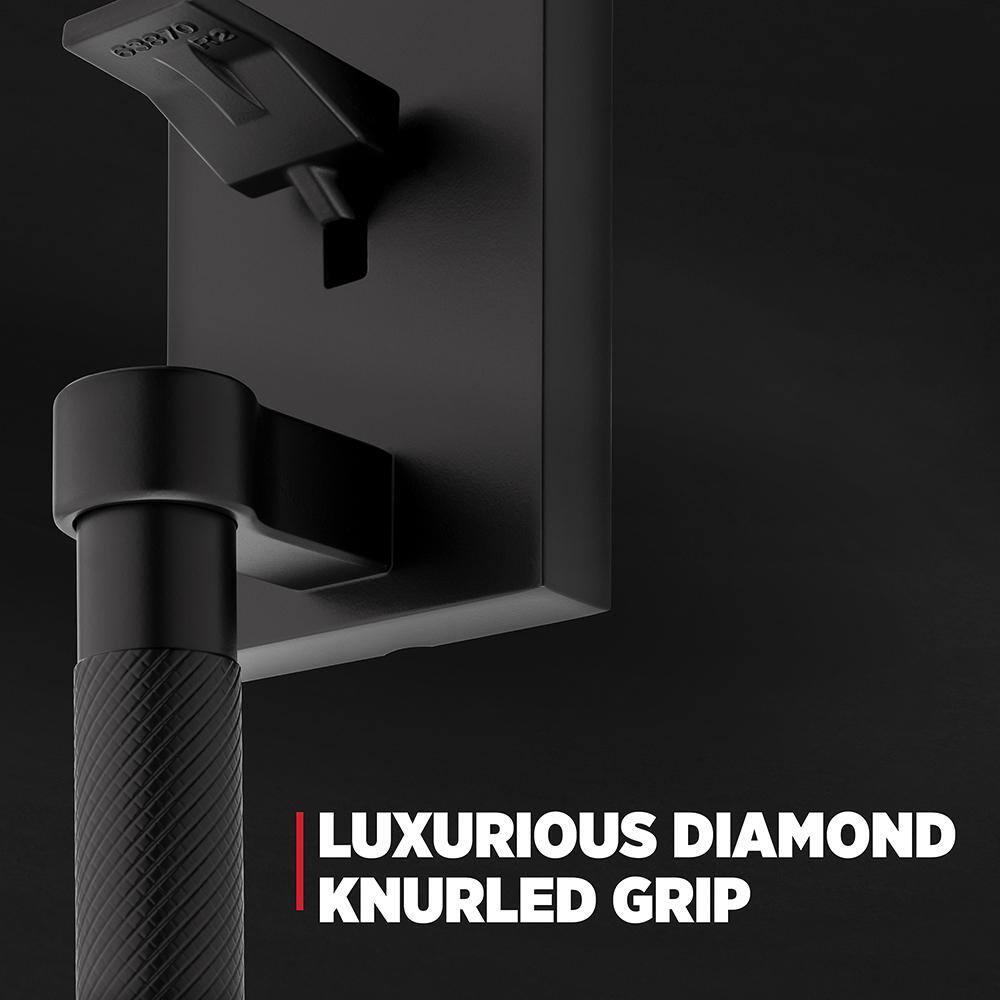 Prava Matte Black Single Cylinder Handleset w/ Prava Handle featuring SmartKey Security