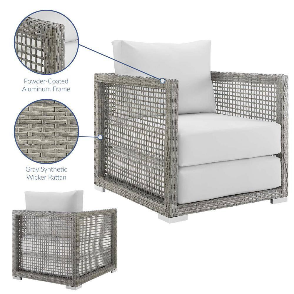 Modway Aura Outdoor Patio Rattan Armchair, Multiple Colors