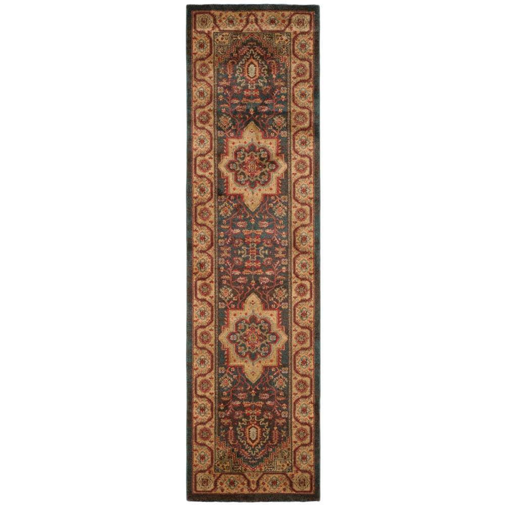 Mahal MAH656 Power Loomed Indoor Runner Rug - Navy/Natural - 2'2"x6' - Safavieh.