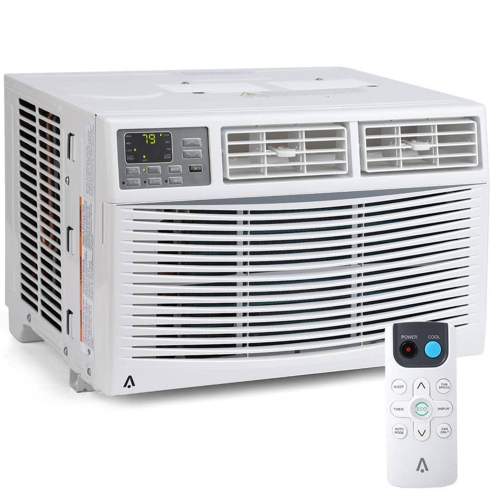 8,000 BTU (DOE) 115 Volts Window Air Conditioner Cools 350 sq. ft. with Remote and APP Control in White