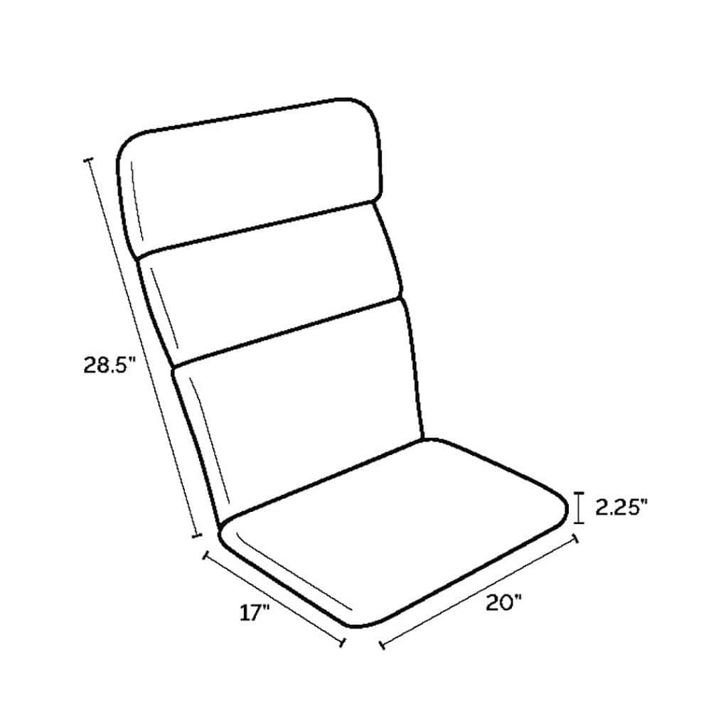 ARDEN Outdoor Rocking Chair or Adirondack Cushion, 20 x 17, Water Repellent, Fade Resistant 17 x 20, Ruby Red Leala