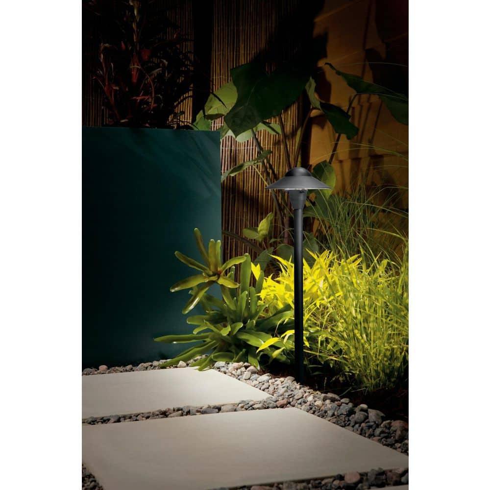 Kichler 21"H Dome Textured Black Dome Landscape Path Light