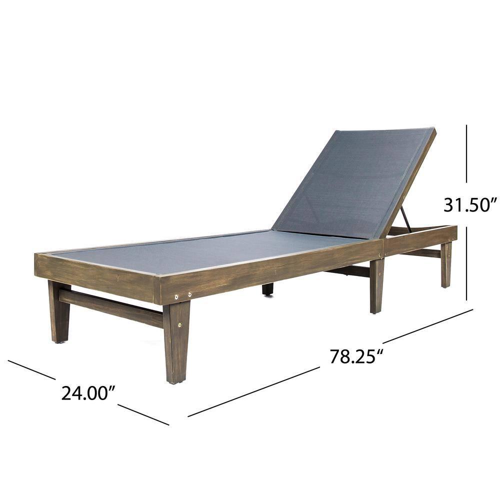 Gracie Oaks Outdoor Patio Chaise Lounge with Cushion