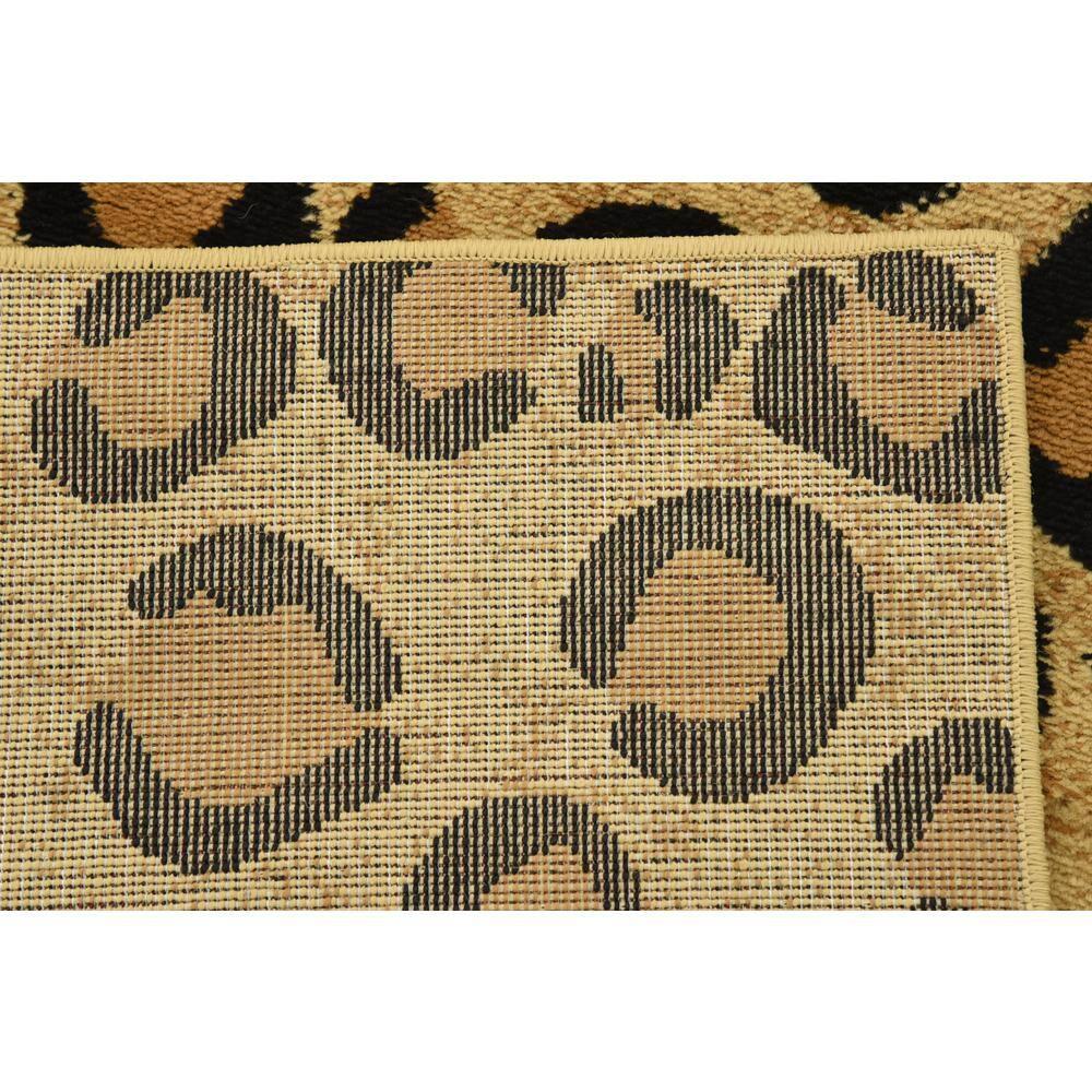 Unique Loom Wildlife Collection Area Rug - Leopard (3' 3" x 5' 3" Rectangle Light Brown/Black)
