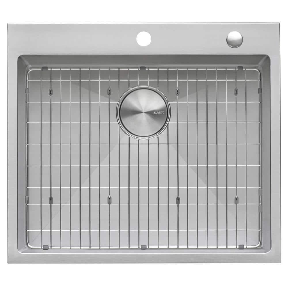 Ruvati RVH8071 Ruvati 21 inch Drop-in Topmount Rounded 16 Gauge Stainless Steel Kitchen Sink Single Bowl