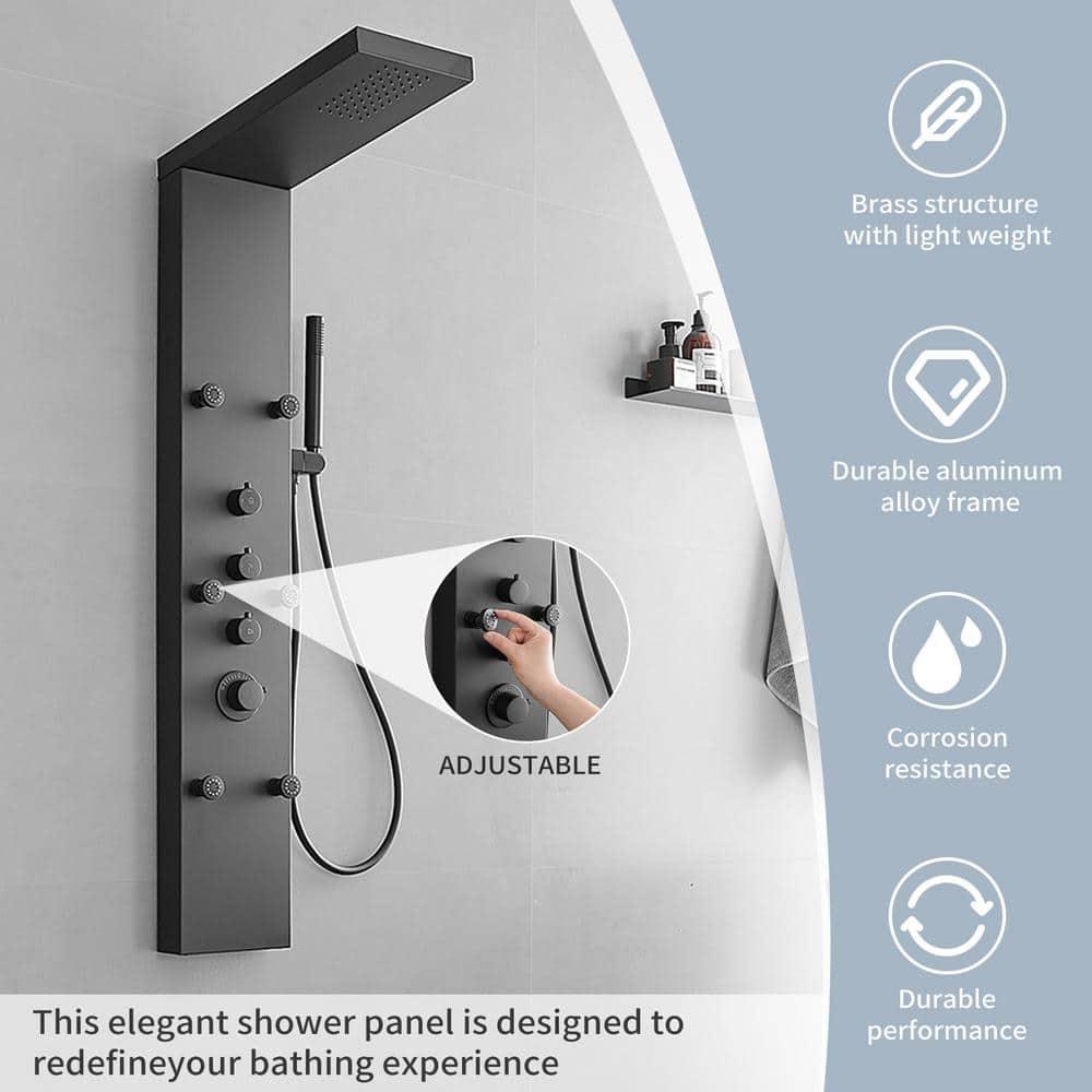 52'' Shower Panel with Fixed Shower Head