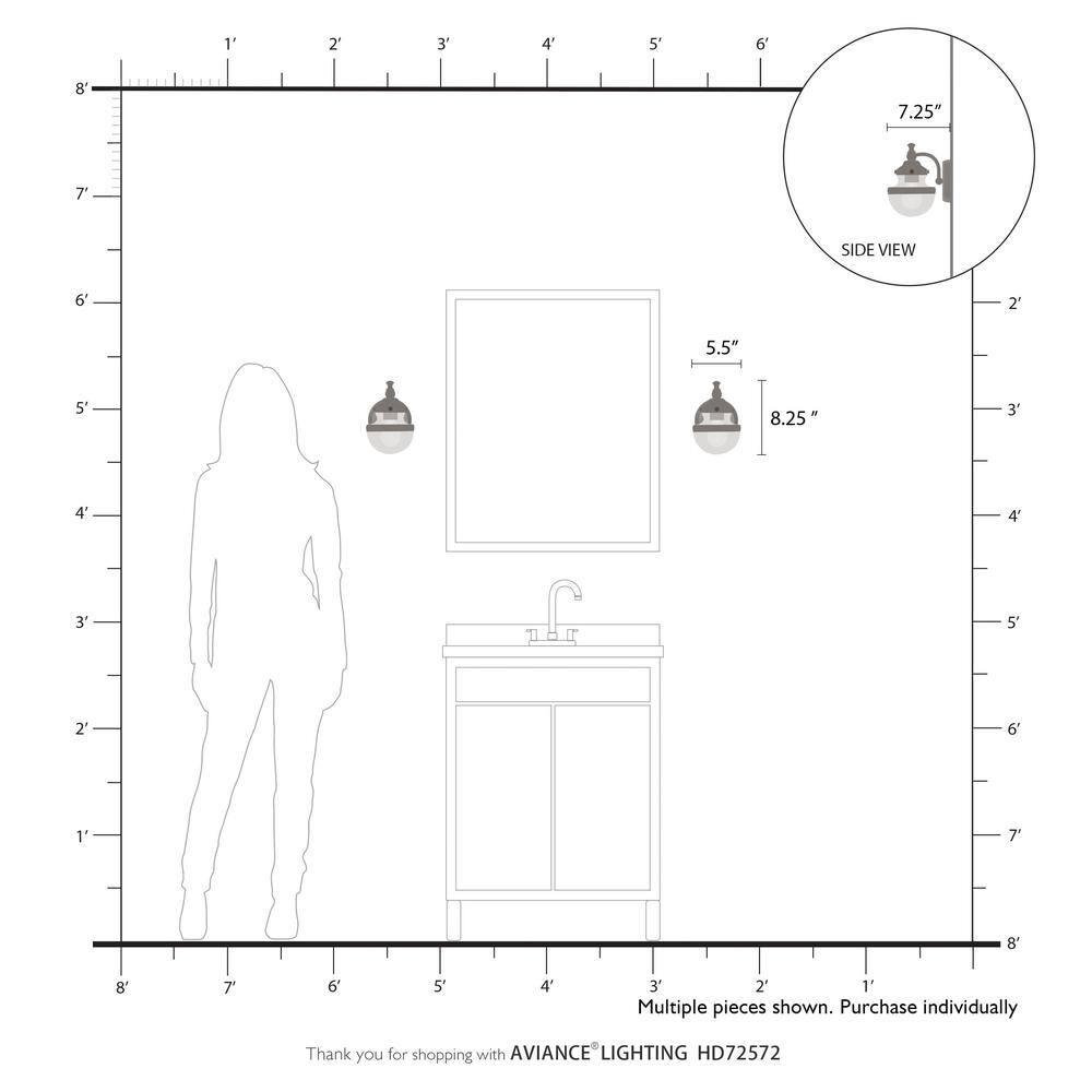 Livex Lighting Oldwick 1 - Light Vanity in  Polished Chrome
